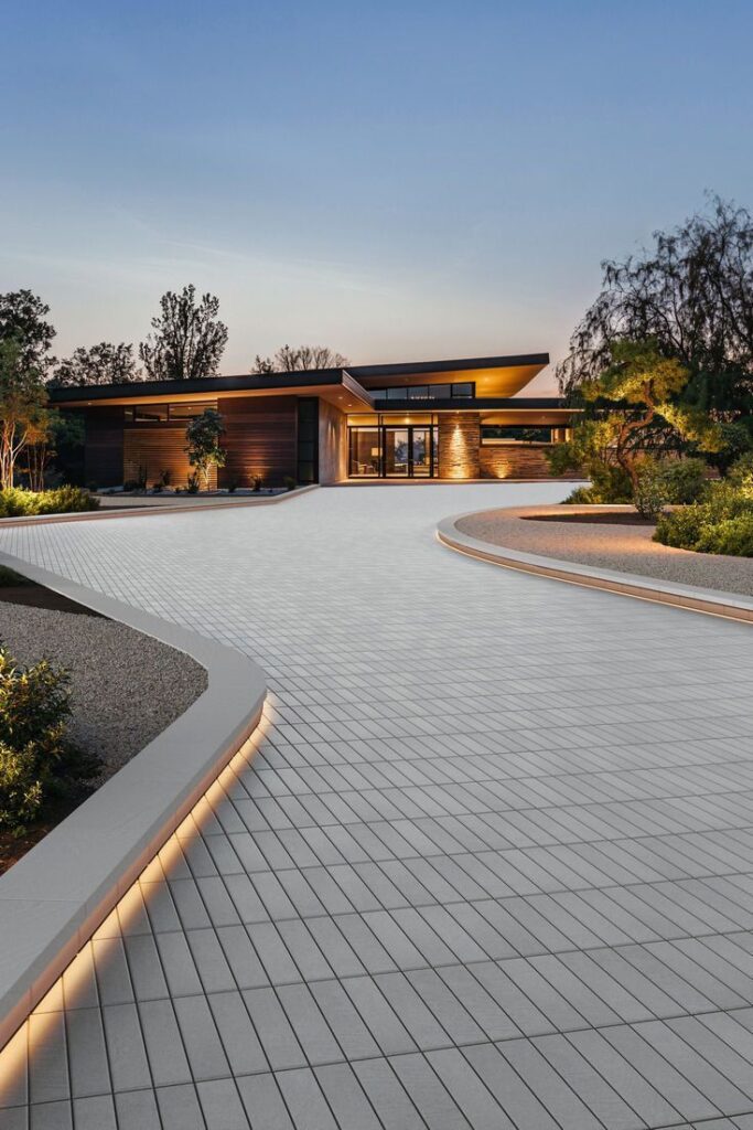 QLD Clean Pro Projects driveway pressure cleaning service for a residential property in Brisbane removing dirt and outdoor buildup