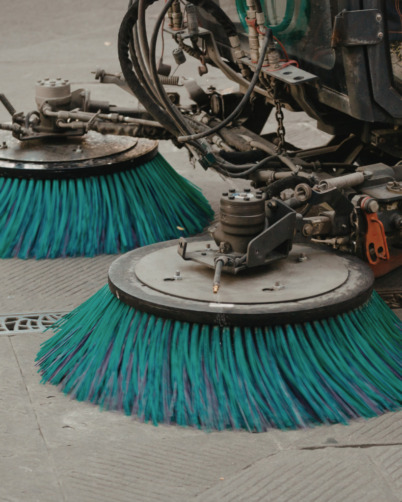 scrubbing grout lines to remove dirt and stains in Queensland